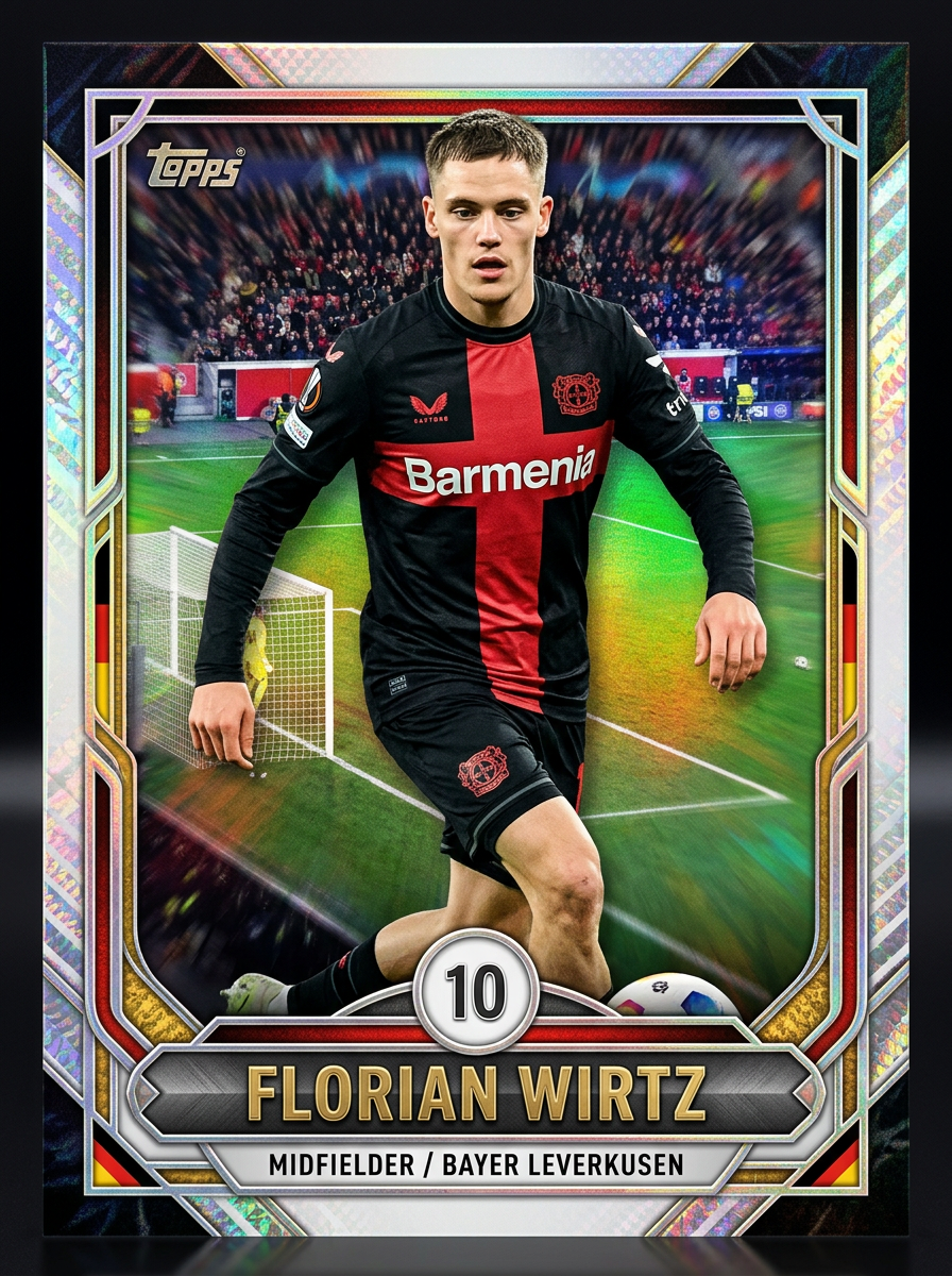 Topps Sammelkarte im Schutzhalter